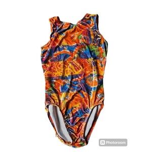 GK Velvet Gymnastics Leotard Grafitti Medium